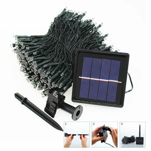 25M 200LED String Solar Powered Fairy Lights Garden Christmas Decor